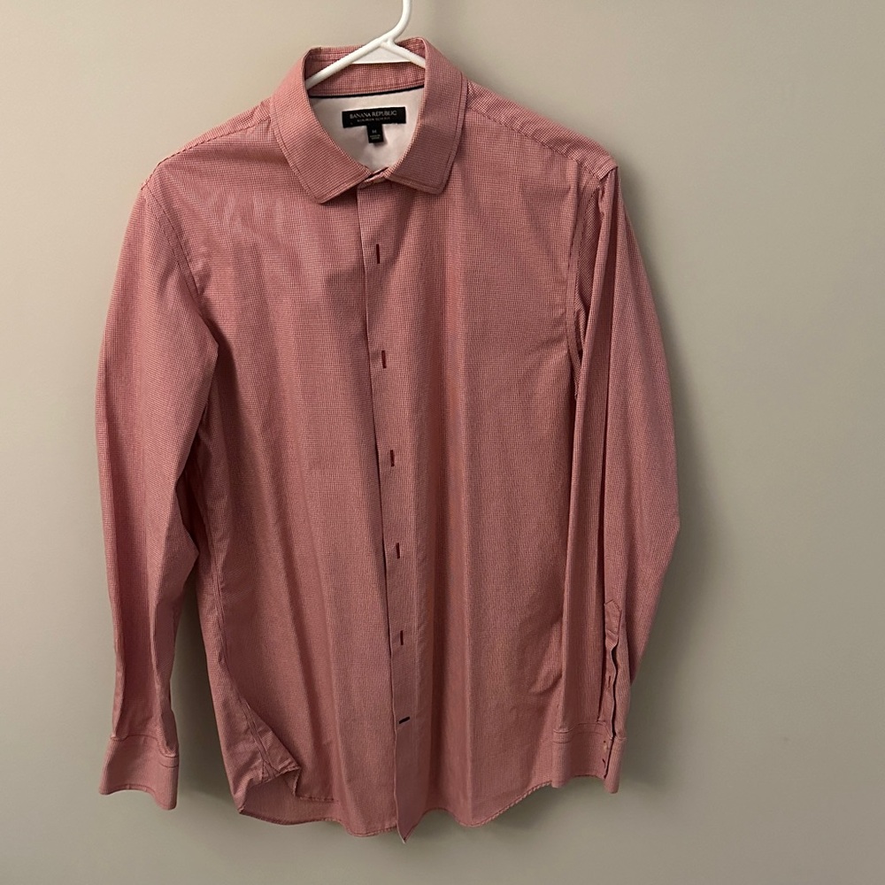 Banana Republic Men's Pink Dress Shirt